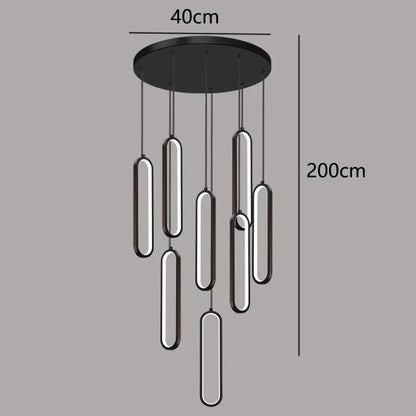 DecorBites™ LED Staircase Chandeliers | Modern Pendant Light for Living Room