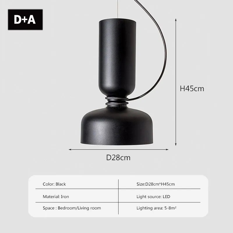 DecorBites™ LED Pendant Light: Minimalist Iron Fixture for Bedroom, Living Room, Restaurants & Bars