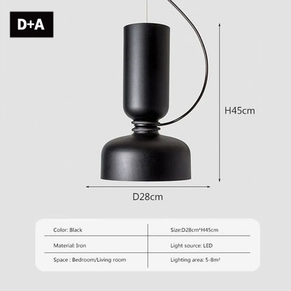 DecorBites™ LED Pendant Light: Minimalist Iron Fixture for Bedroom, Living Room, Restaurants & Bars