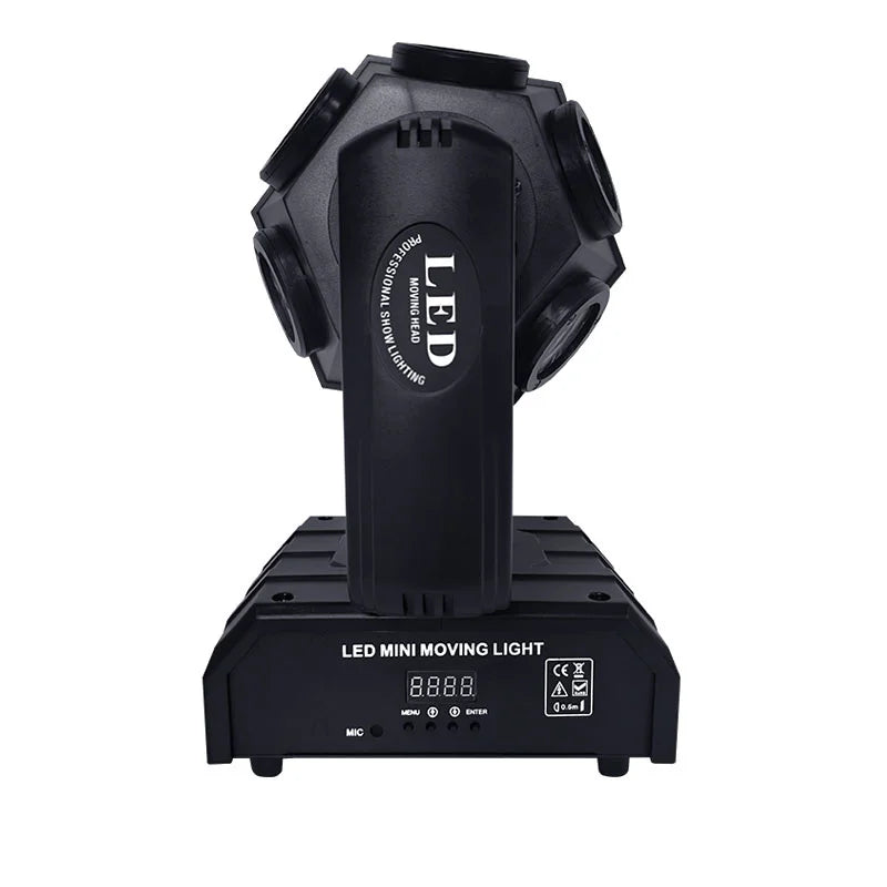 DecorBites™ Luz láser roja y verde de 18 haces con cabezal móvil para bares, discotecas y clubes nocturnos con LED.