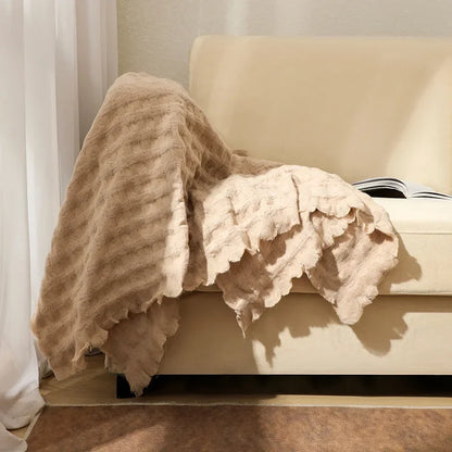 بطانية ديكوربايتس™ المحبوكة من الوافل - غطاء أريكة متعدد المواسم، ومفرش سرير، ومنشفة نهاية سرير القيلولة