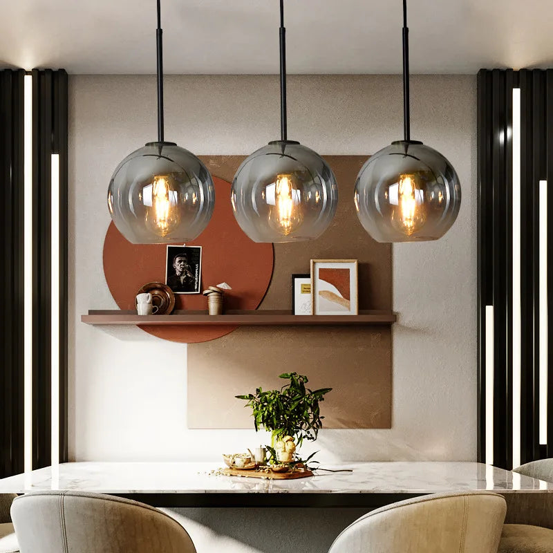 Decorbites™ Gradient-Glas-Leuchter: Modernes nordisches Wohnzimmerlicht für Schlafzimmer oder Restaurant