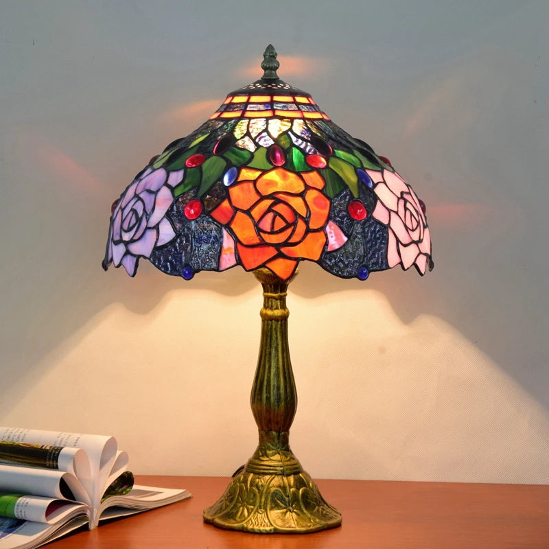Decorbites™ Libelle Tiffany Bleiglas Tischlampe Vintage Schreibtisch Restaurant Schlafzimmer Beleuchtung