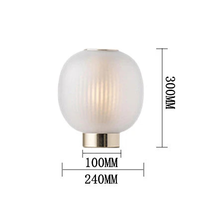 ديكوربايتس™ مصباح طاولة LED بتصميم نورديك على شكل كرة زجاجية سوداء لغرفة النوم وغرفة المعيشة