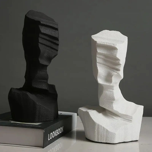 DecorBites™ Abstract Characters Sculpture Decoration for Modern Living Room Hotel Entry Wine Cabinet