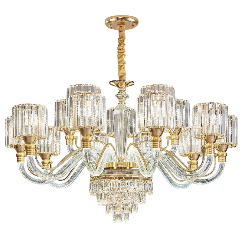 DecorBites™ Crystal Chandelier: Luxury Nordic Home Lamps for Living Room, Bedroom, Dining & Study