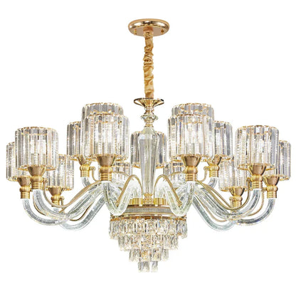 DecorBites™ Crystal Chandelier: Luxury Nordic Home Lamps for Living Room, Bedroom, Dining & Study