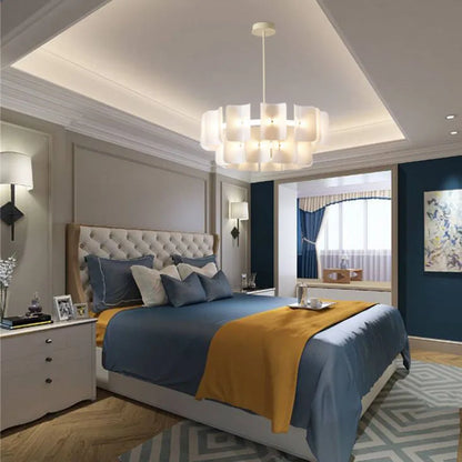 DecorBites™ LED Chandelier: Modern Acrylic Kitchen Lighting Fixture with Changeable Dimming