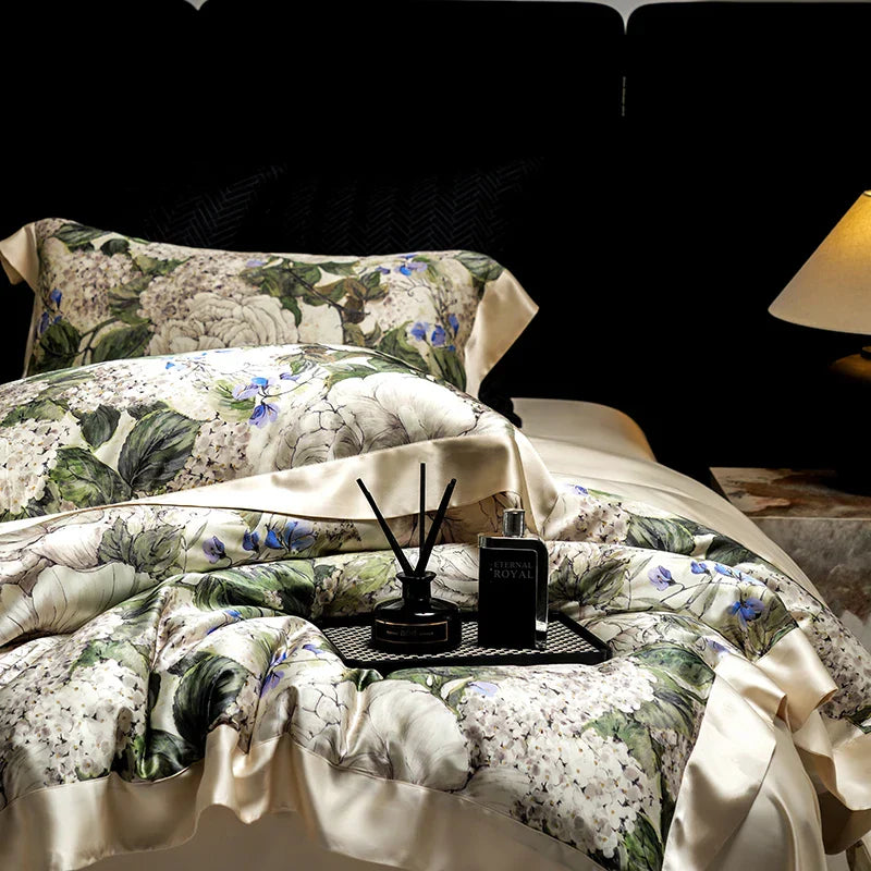 Decobites Silk Modal Digital Printing Bedding Set for Luxurious Comfort