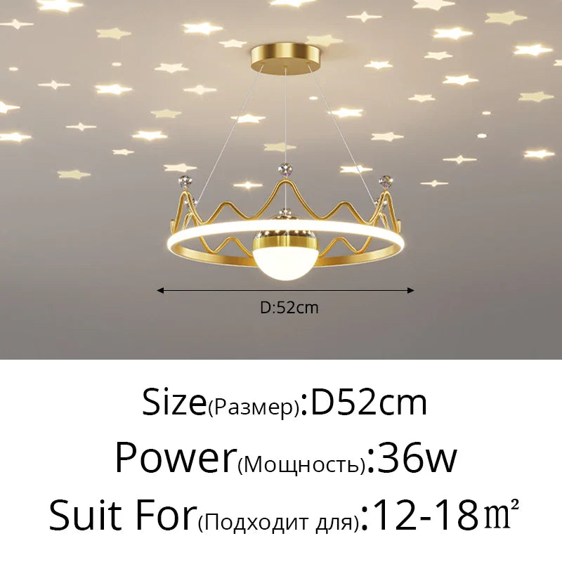 DecorBites™ LED Gypsophila Chandelier for Modern Living Room Decor - Crown Ceiling Pendant Light