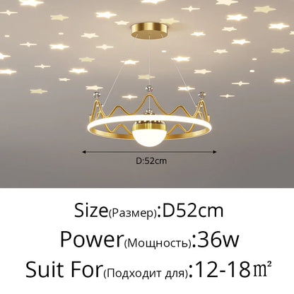 DecorBites™ LED Gypsophila Chandelier for Modern Living Room Decor - Crown Ceiling Pendant Light