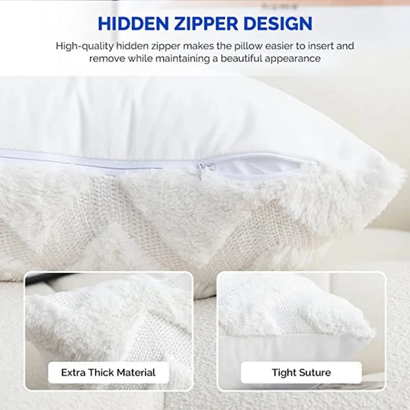 DecorBites™ Boho Chic Pillow Cover Luxury Style Cushion Case for Sofa Bedroom Square