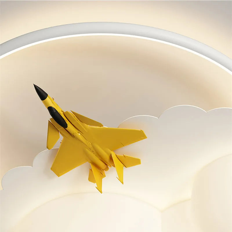 DecorBites™ Kids Cloud Airplane Ceiling Light: Modern LED Bedroom Chandelier for Boys and Girls
