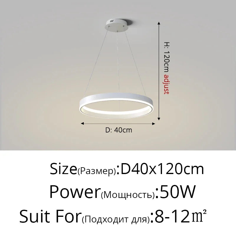DecorBites™ LED Pendant Lamp: Modern Minimalist Style for Bedroom, Kitchen & Foyer