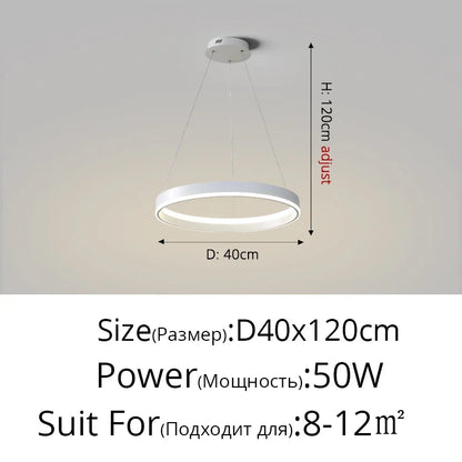 DecorBites™ LED Pendant Lamp: Modern Minimalist Style for Bedroom, Kitchen & Foyer