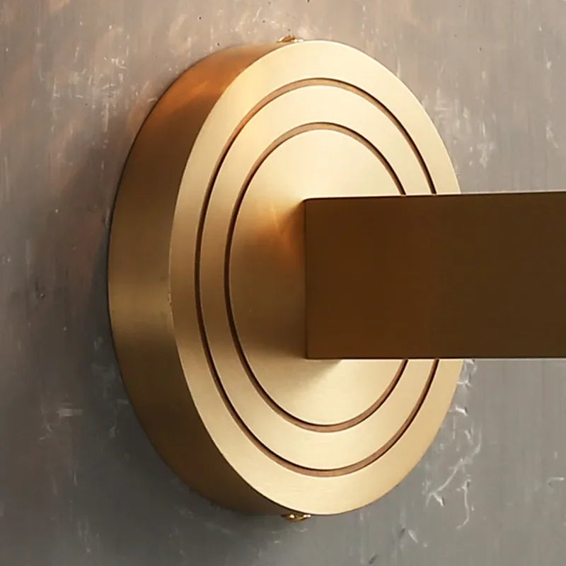 ديكوربايتس™ مصباح حائط بإطار خشبي نحاسي مع حبل من القنب - ديكور غرفة معيشة إبداعي