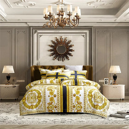 DecorBites™ 1200TC Golden Egyptian Cotton King Queen Bedding Set, Custom Size Option