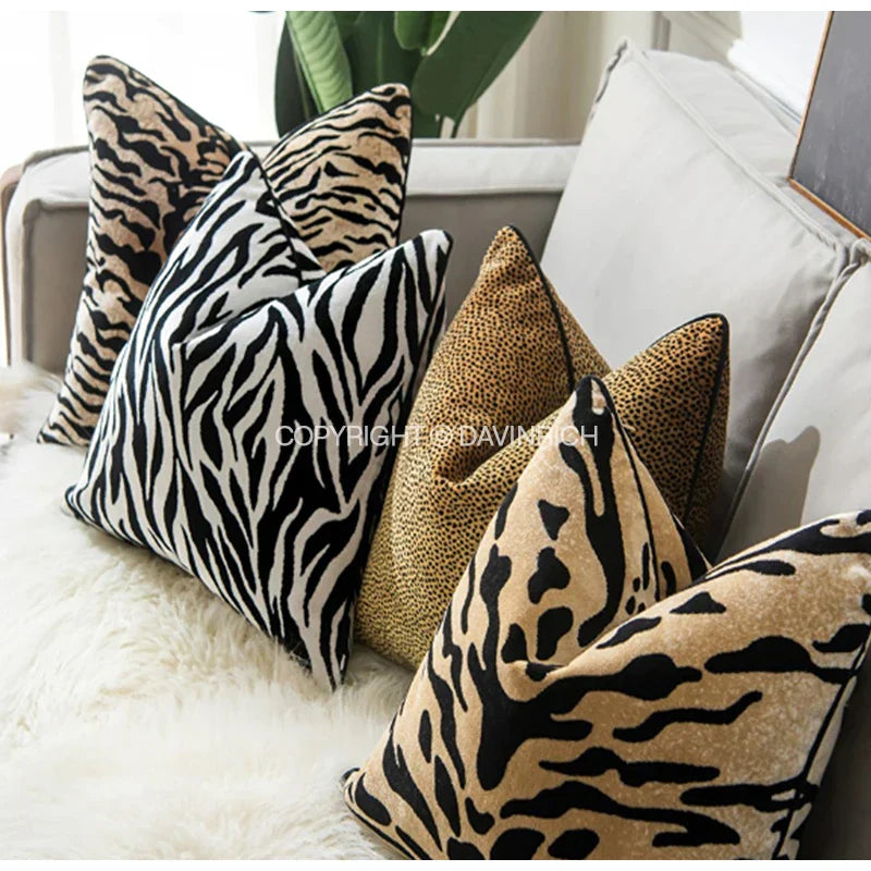 DecorBites™ Leopard Cheetah Print Pillow Covers Modern Accent Cushion Case Home Decor
