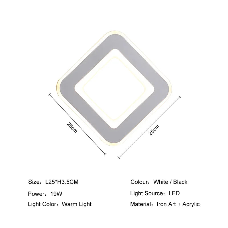 DecorBites™ LED Touch Switch Wall Light, Modern Bedroom Bedside Lamp, 15W