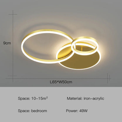 Lámpara colgante de techo con anillos LED DecorBites™ - Iluminación minimalista para el hogar