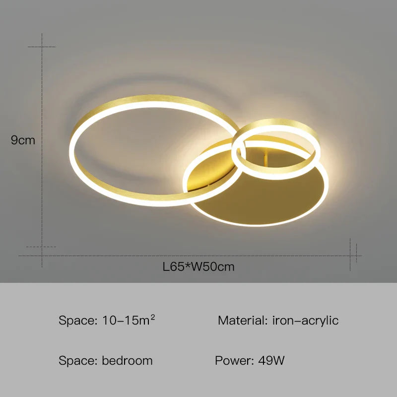 Decorbites™ Anillos de Lámpara de Techo LED de Araña Colgante - Iluminación Minimalista para el Hogar
