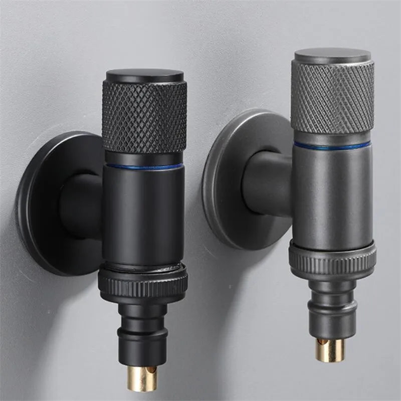 DecorBites™ Black Copper Brass Washing Machine Faucet Single Cold Wall Mounted Bibcock