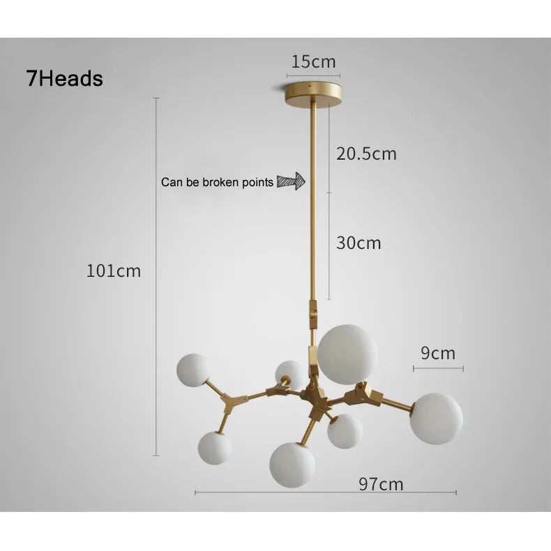 DecorBites™ Iron Magic Molecular Pendant Lights for Living Room Dining Room Decor