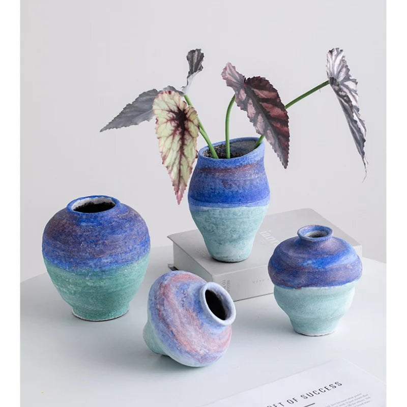 DecorBites™ Gradient Ceramic Vase - Tabletop Floral Decoration