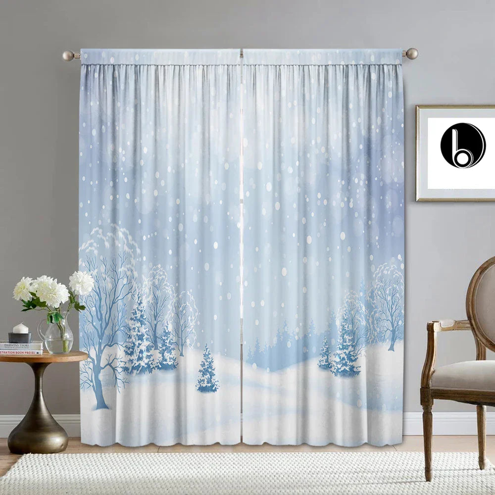 Decobites Starry Sky Night View Curtains for Home Decoration, Kitchen, Coffee Shop, Living Room