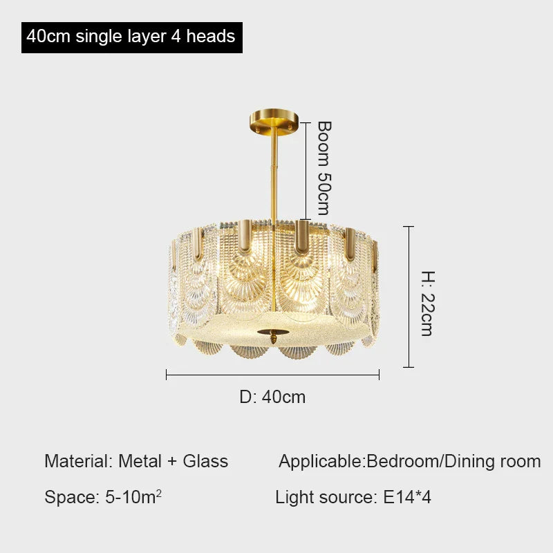 DecorBites™ Elegant Crystal Chandelier for Living Room, Restaurant, and Bedroom Lighting