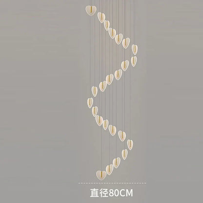 DecorBites™ Love Chandelier: Luxury Crystal Gold Lighting for Staircase & Living Room