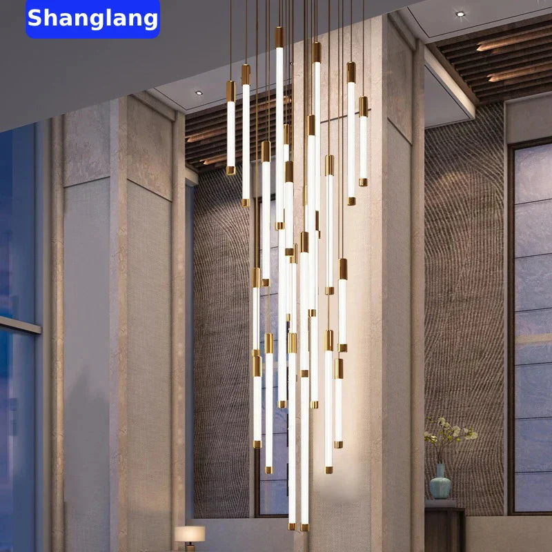 DecorBites™ LED Chandeliers Modern Staircase Ceiling Pendant Lighting Luxury Living Room Decor