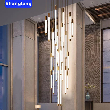 DecorBites™ LED Chandeliers Modern Staircase Ceiling Pendant Lighting Luxury Living Room Decor