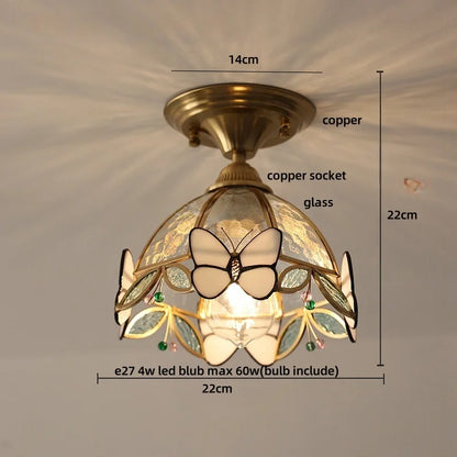DecorBites™ Glass LED Ceiling Lamp Modern Copper Socket Ceiling Lights