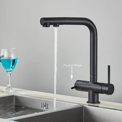 DecorBites™ Kitchen Faucet with Water Filter Tap and Dual Sprayer