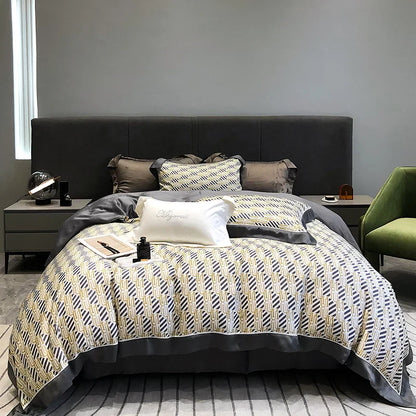 DecorBites™ Eucalyptus Lyocell Flowers Duvet Set with Sheet & Pillowcases