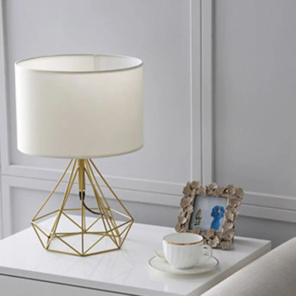 Lámpara de mesa LED de tela de lino DecorBites™: regalo creativo