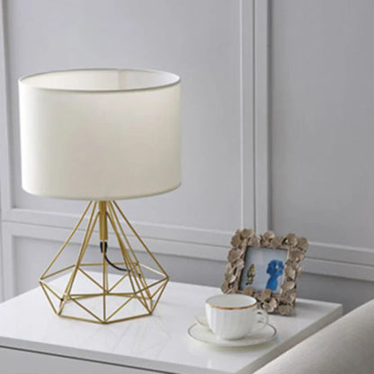 Lámpara de mesa LED de tela de lino DecorBites™: regalo creativo