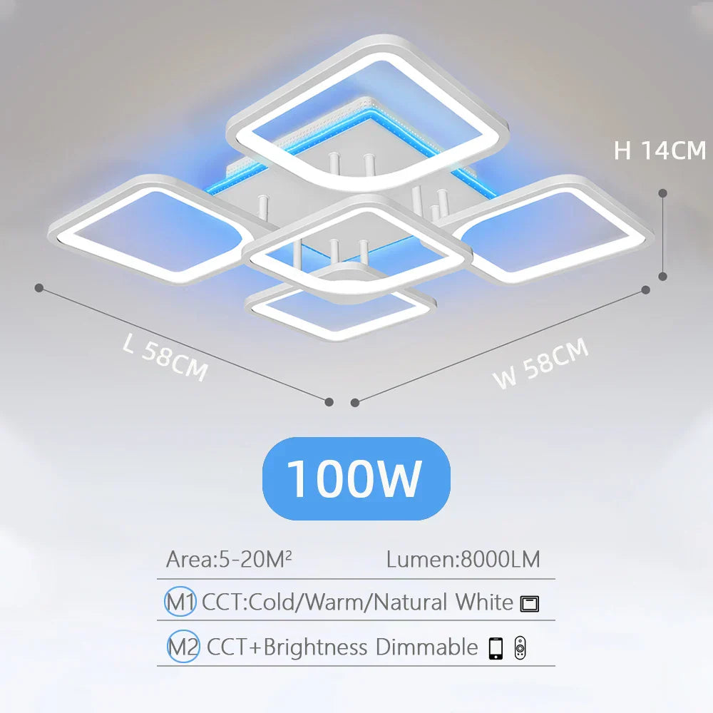 Decorbites™ Lámpara de techo LED con luz regulable para la decoración del hogar