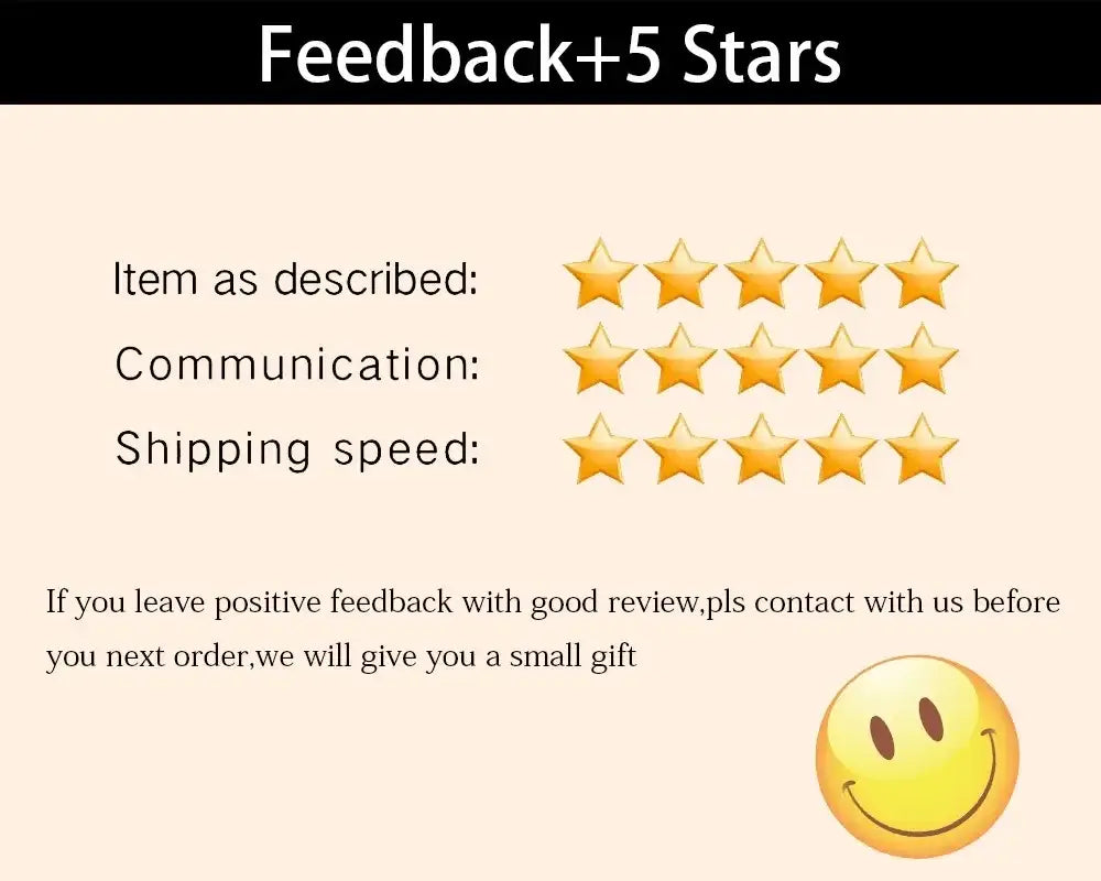 five-star customer feedback graphic with golden stars and a smiling face for decorbites serene beach watercolor canvas art print featuring a swimming watercolor illustration.