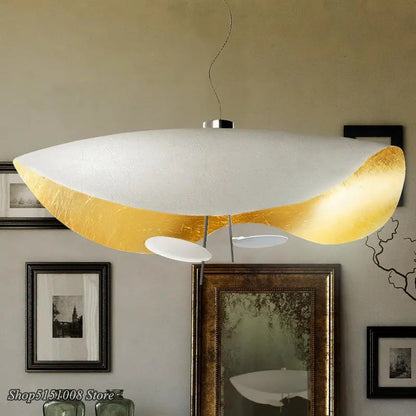 DecorBites™ Gold Texture LED Pendant Lights: Modern Living Room Bedroom Hanging Lamps