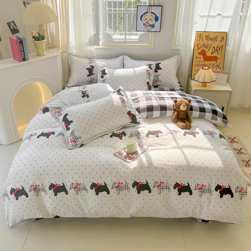 DecorBites™ Cartoon Printed Bedding Sets - Soft Quilt Cover Kit for All Seasons