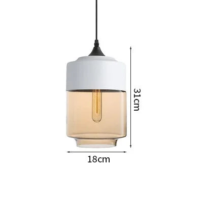 DecorBites™ LED Glass Pendant Lamp: Modern Nordic Hanging Light for Kitchen, Bedroom, Hotel & Restaurant decor.