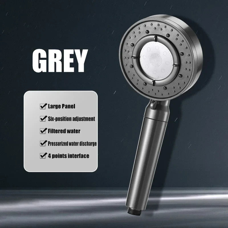 DecorBites™ Large Panel Adjustable High Pressure Shower Head for Eco-Friendly Rainfall Experience