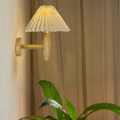 Decorbites™ Luz de pared LED de PVC caqui | Decoración de sala de estar estilo loft | Diseño de madera de nogal vintage