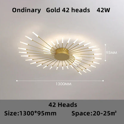 Lámpara de araña LED DecorBites™ con diseño de fuegos artificiales: Lámparas colgantes modernas de estilo nórdico para salón y dormitorio