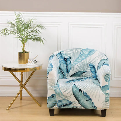 Decobites Printed Tub Chair Cover - Armchair Slipcover for Club Sofa