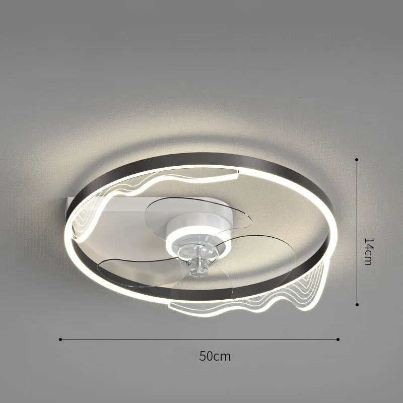 DecorBites™ Ceiling Fan Light with Invisible Blades, Remote Control, Modern Design, Silent Operation