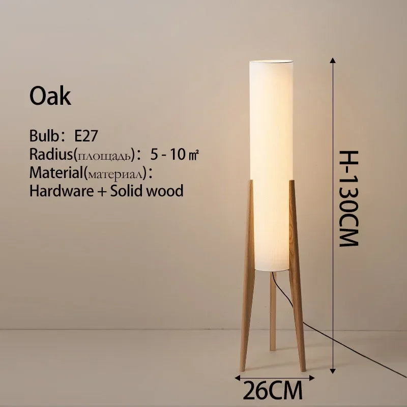 Wood Vintage Floor Lamp