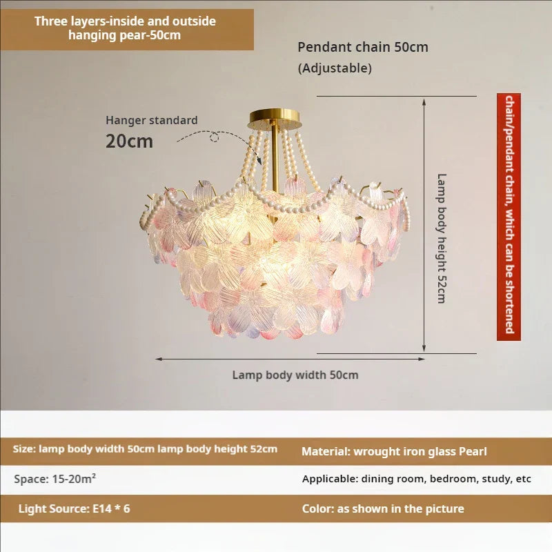 Crystal Leafless Chandelier